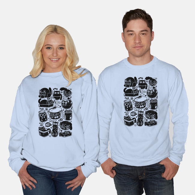 Kitchen Kittens-Unisex-Crew Neck-Sweatshirt-eduely