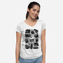 Kitchen Kittens-Womens-V-Neck-Tee-eduely