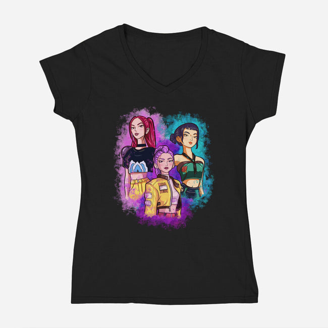 Hunt Or Concert-Womens-V-Neck-Tee-nickzzarto