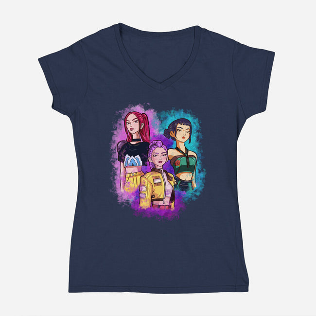 Hunt Or Concert-Womens-V-Neck-Tee-nickzzarto