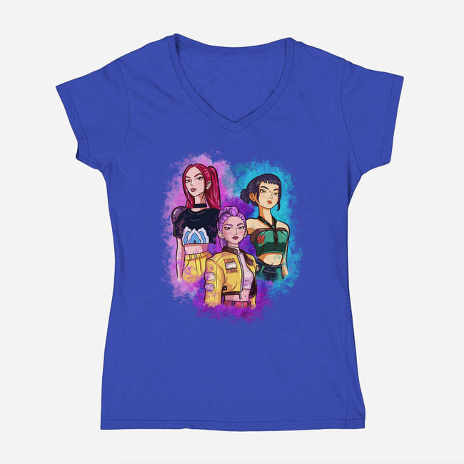 Hunt Or Concert-Womens-V-Neck-Tee-nickzzarto