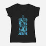 Tardis Time Machine-Womens-V-Neck-Tee-sachpica