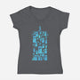 Tardis Time Machine-Womens-V-Neck-Tee-sachpica