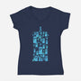 Tardis Time Machine-Womens-V-Neck-Tee-sachpica