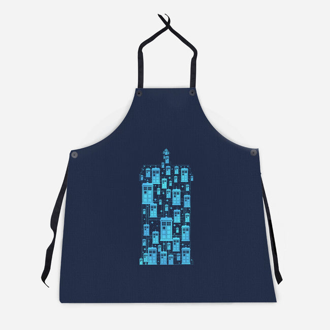 Tardis Time Machine-Unisex-Kitchen-Apron-sachpica