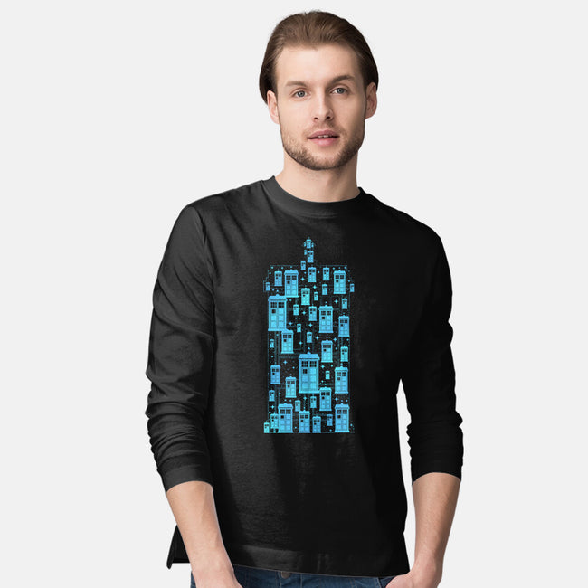 Tardis Time Machine-Mens-Long Sleeved-Tee-sachpica