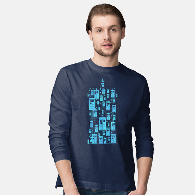 Tardis Time Machine-Mens-Long Sleeved-Tee-sachpica