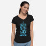 Tardis Time Machine-Womens-V-Neck-Tee-sachpica