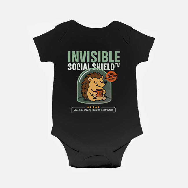 Invisible Social Shield-Baby-Basic-Onesie-Popnotic