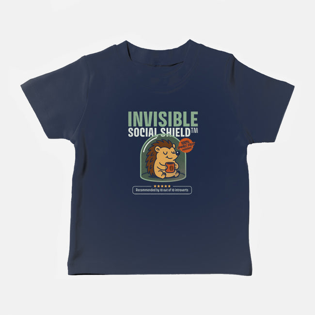 Invisible Social Shield-Baby-Basic-Tee-Popnotic