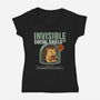 Invisible Social Shield-Womens-V-Neck-Tee-Popnotic