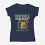 Invisible Social Shield-Womens-V-Neck-Tee-Popnotic
