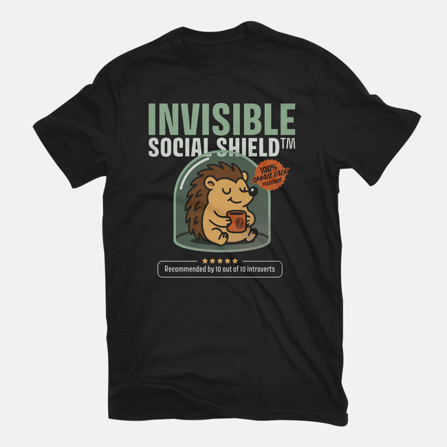 Invisible Social Shield-Womens-Fitted-Tee-Popnotic
