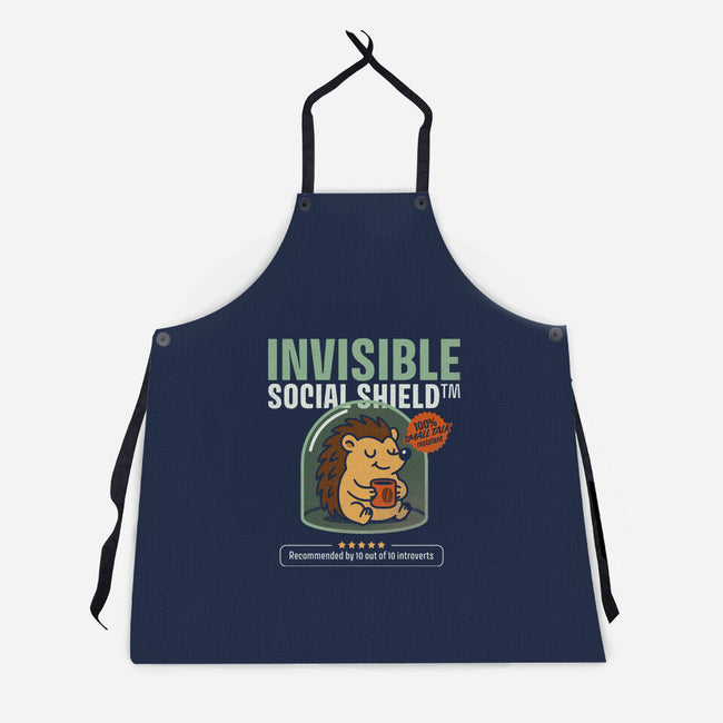 Invisible Social Shield-Unisex-Kitchen-Apron-Popnotic
