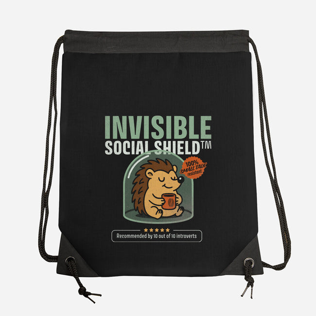 Invisible Social Shield-None-Drawstring-Bag-Popnotic