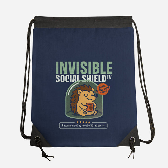Invisible Social Shield-None-Drawstring-Bag-Popnotic