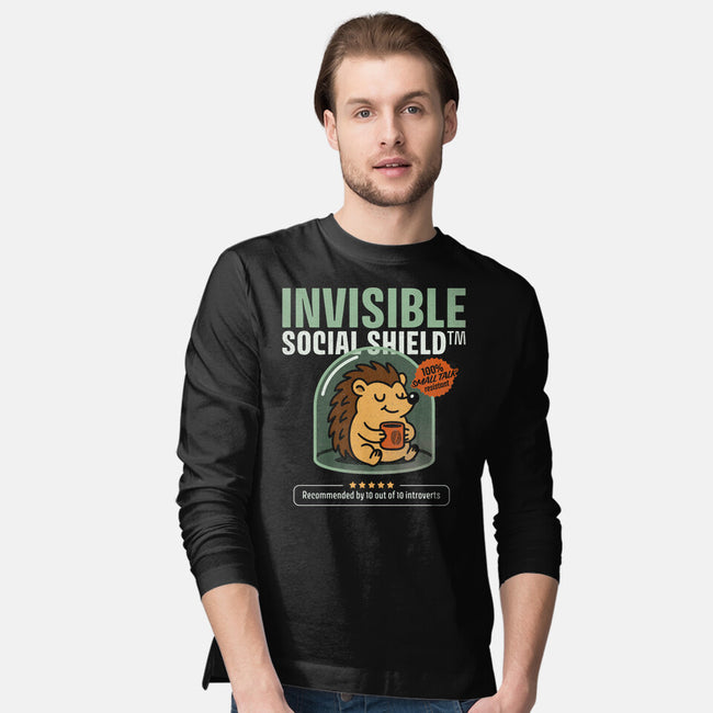 Invisible Social Shield-Mens-Long Sleeved-Tee-Popnotic