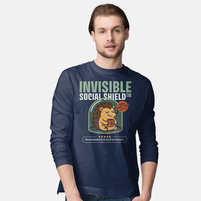 Invisible Social Shield-Mens-Long Sleeved-Tee-Popnotic