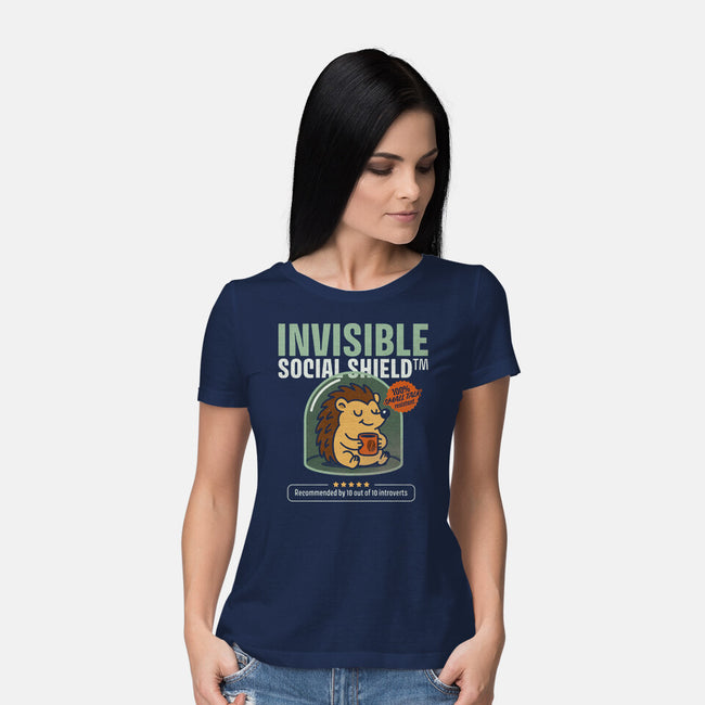 Invisible Social Shield-Womens-Basic-Tee-Popnotic