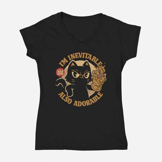 I'm Inevitable-Womens-V-Neck-Tee-Popnotic
