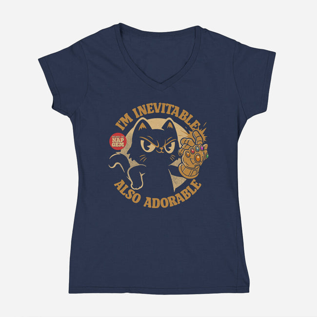 I'm Inevitable-Womens-V-Neck-Tee-Popnotic