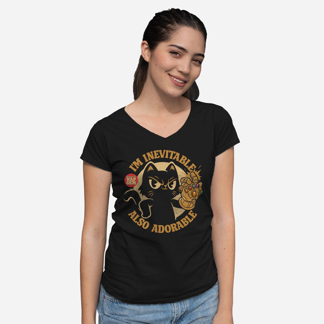 I'm Inevitable-Womens-V-Neck-Tee-Popnotic