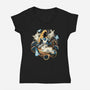 Enchanting Wonderland-Womens-V-Neck-Tee-glitchygorilla