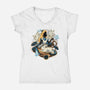 Enchanting Wonderland-Womens-V-Neck-Tee-glitchygorilla