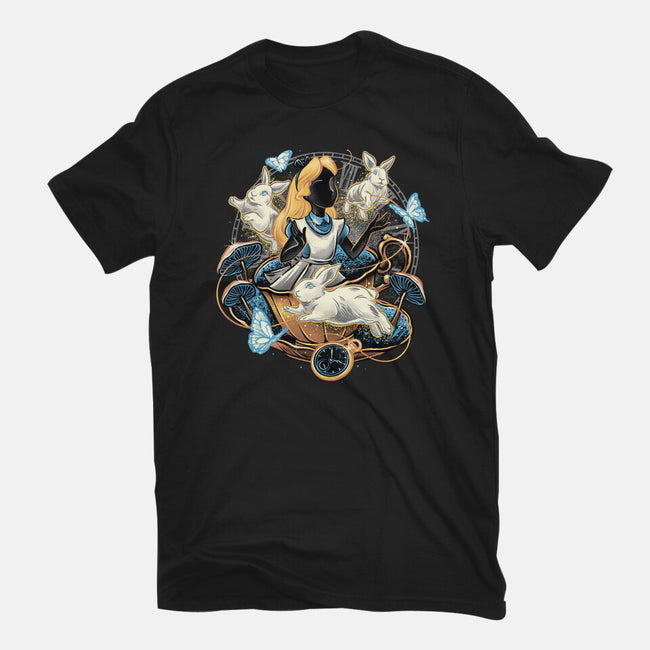 Enchanting Wonderland-Womens-Fitted-Tee-glitchygorilla