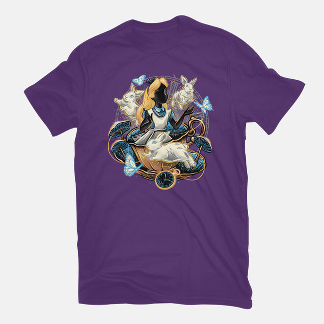 Enchanting Wonderland-Womens-Fitted-Tee-glitchygorilla