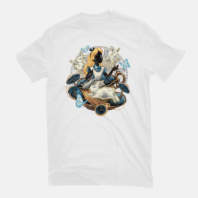 Enchanting Wonderland-Womens-Fitted-Tee-glitchygorilla