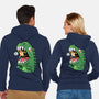 Zero Fear Cat-Unisex-Zip-Up-Sweatshirt-spoilerinc