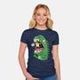 Zero Fear Cat-Womens-Fitted-Tee-spoilerinc