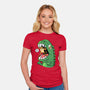Zero Fear Cat-Womens-Fitted-Tee-spoilerinc