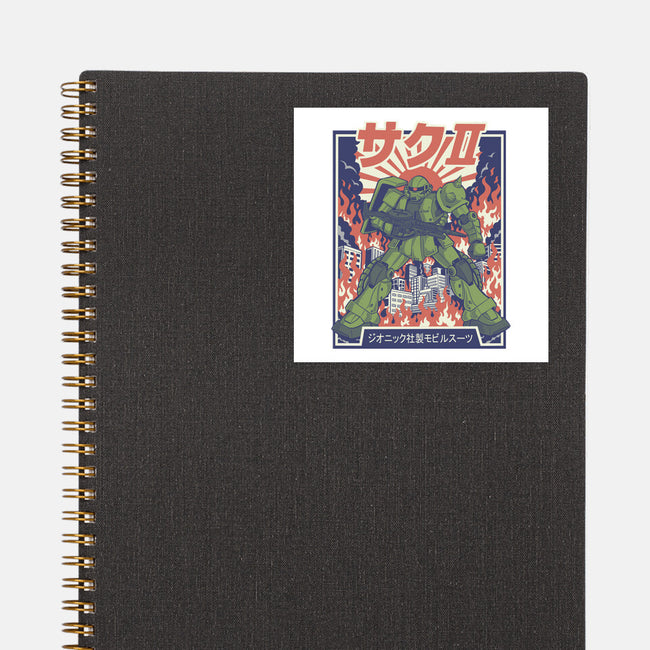 Zaku II-None-Glossy-Sticker-Betmac