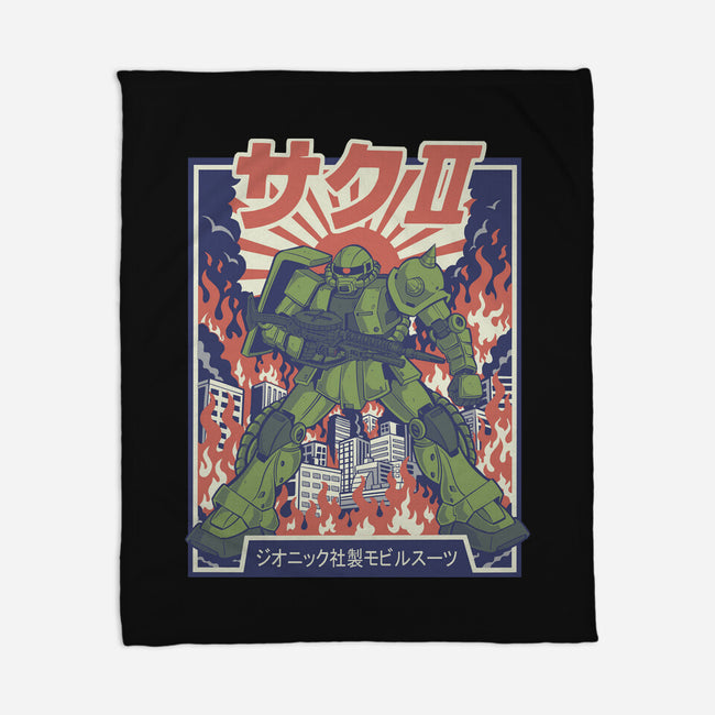 Zaku II-None-Fleece-Blanket-Betmac