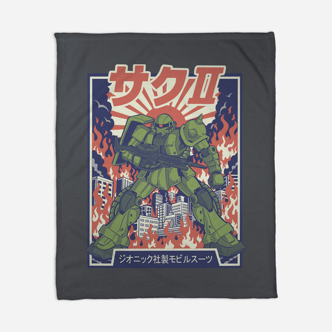 Zaku II-None-Fleece-Blanket-Betmac
