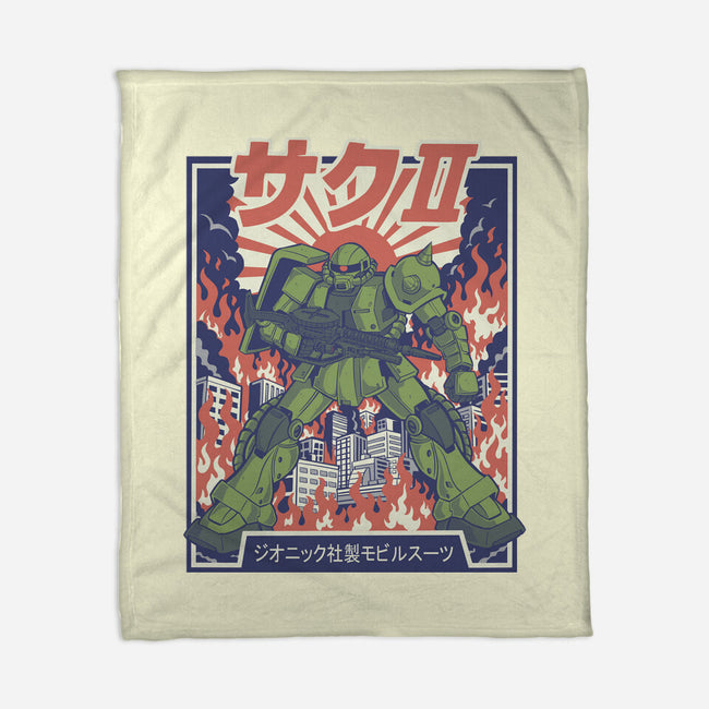 Zaku II-None-Fleece-Blanket-Betmac