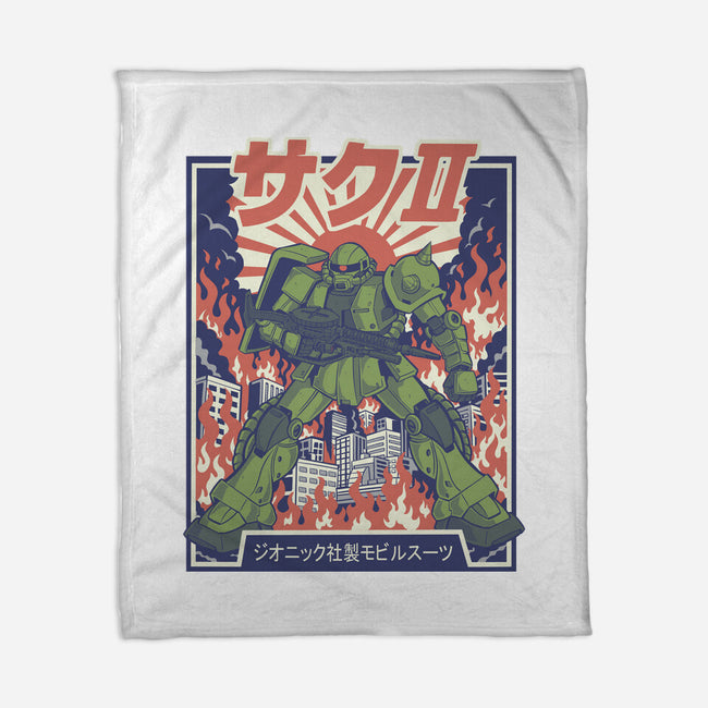 Zaku II-None-Fleece-Blanket-Betmac