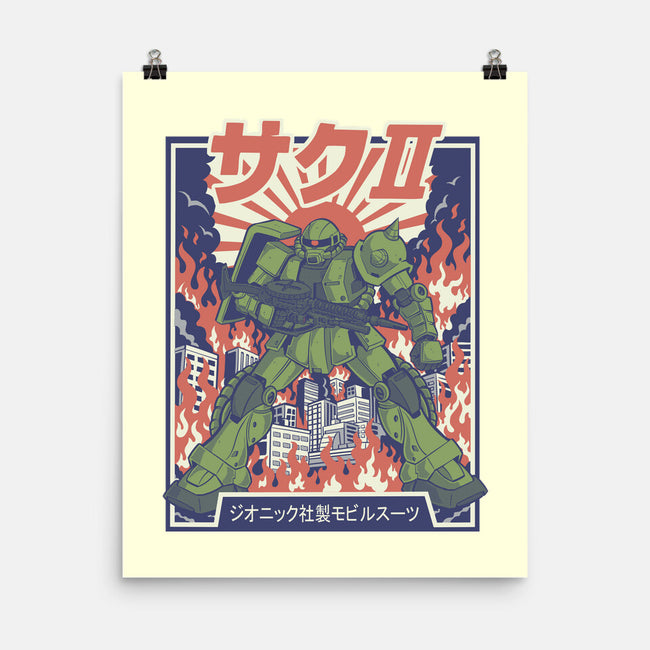 Zaku II-None-Matte-Poster-Betmac