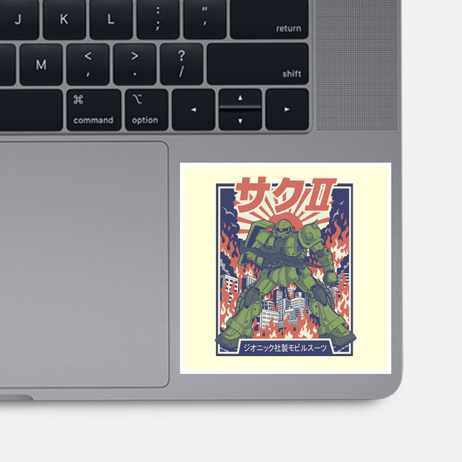 Zaku II-None-Glossy-Sticker-Betmac