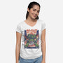 Zaku II-Womens-V-Neck-Tee-Betmac