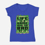 Vintage Game Map Joke-Womens-V-Neck-Tee-Studio Mootant