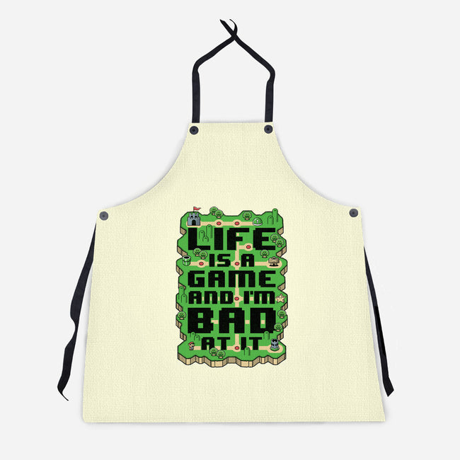 Vintage Game Map Joke-Unisex-Kitchen-Apron-Studio Mootant