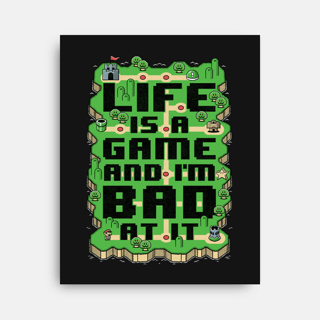 Vintage Game Map Joke-None-Stretched-Canvas-Studio Mootant