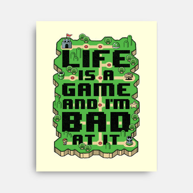 Vintage Game Map Joke-None-Stretched-Canvas-Studio Mootant