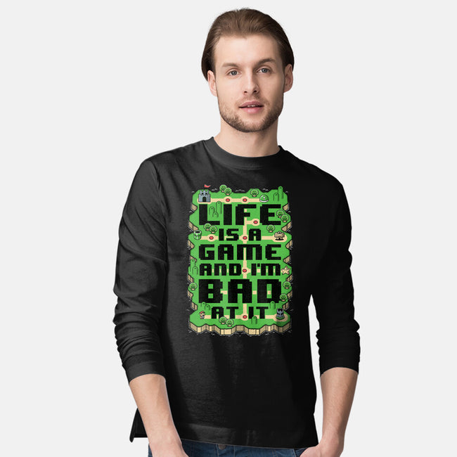 Vintage Game Map Joke-Mens-Long Sleeved-Tee-Studio Mootant