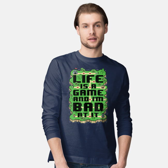 Vintage Game Map Joke-Mens-Long Sleeved-Tee-Studio Mootant