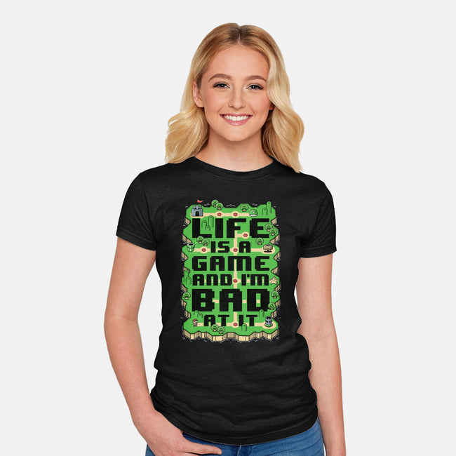 Vintage Game Map Joke-Womens-Fitted-Tee-Studio Mootant