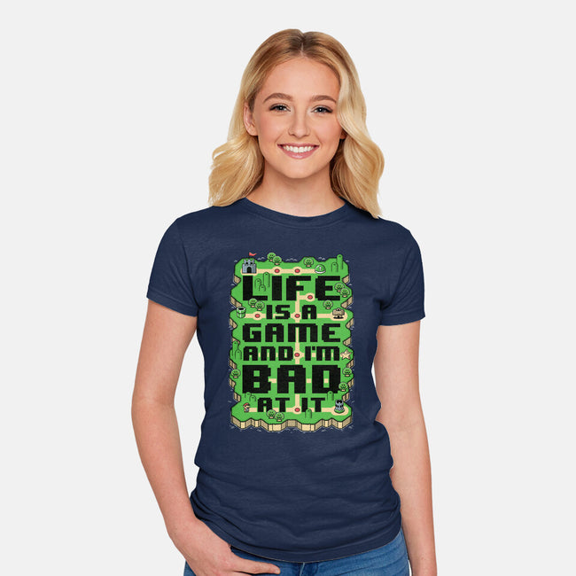Vintage Game Map Joke-Womens-Fitted-Tee-Studio Mootant